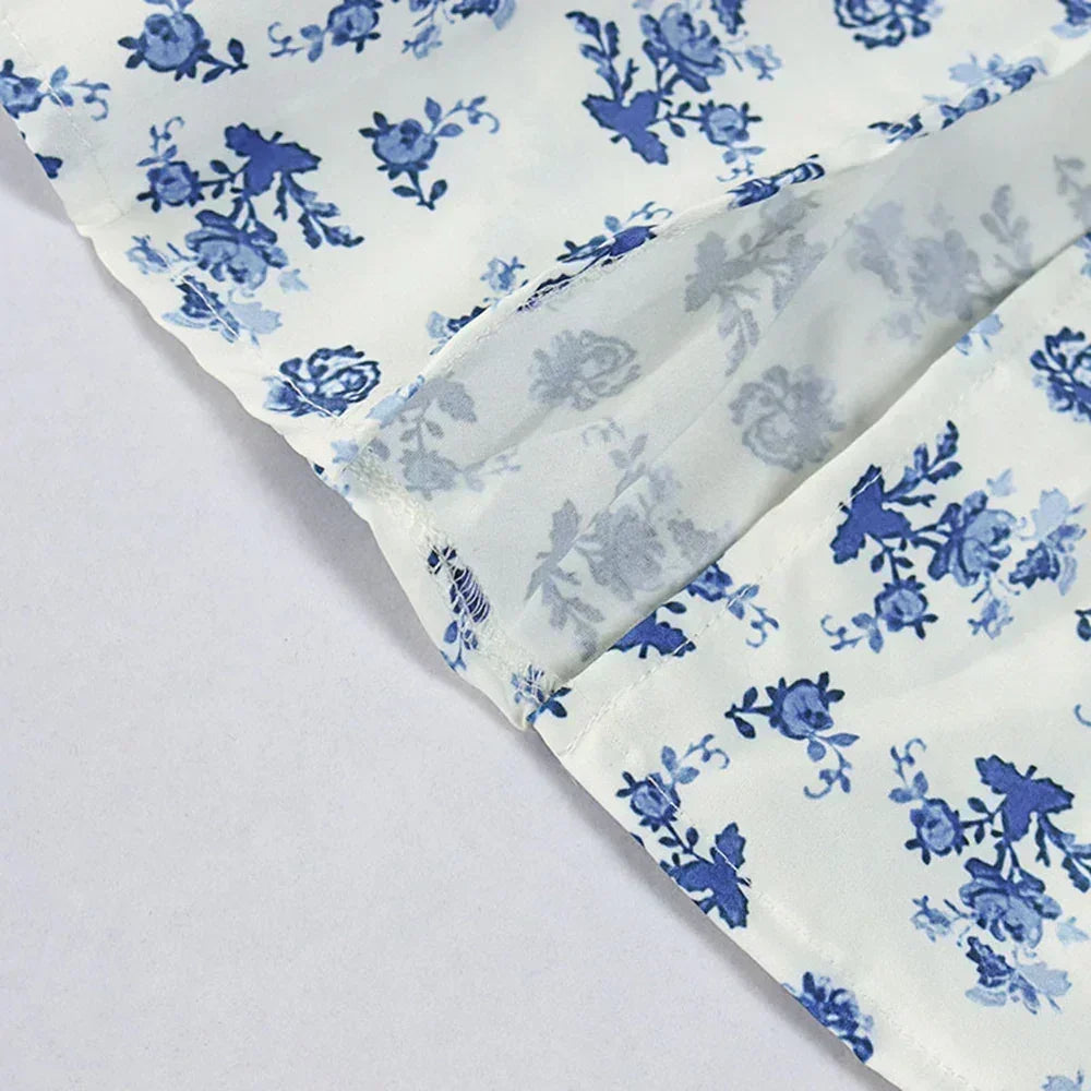Summer Women Puff Sleeve Floral Printed Dress,Long Dresses,Woman Clothing,Dress Women,Women's Elegant Dresses,Sexy Costume Women